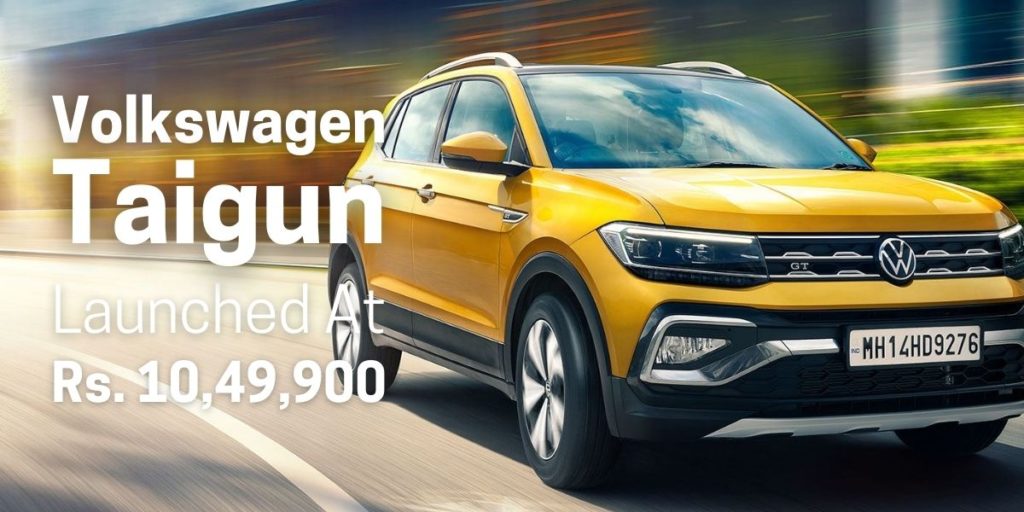 Volkswagen Taigun Launched at Rs 10,49,900